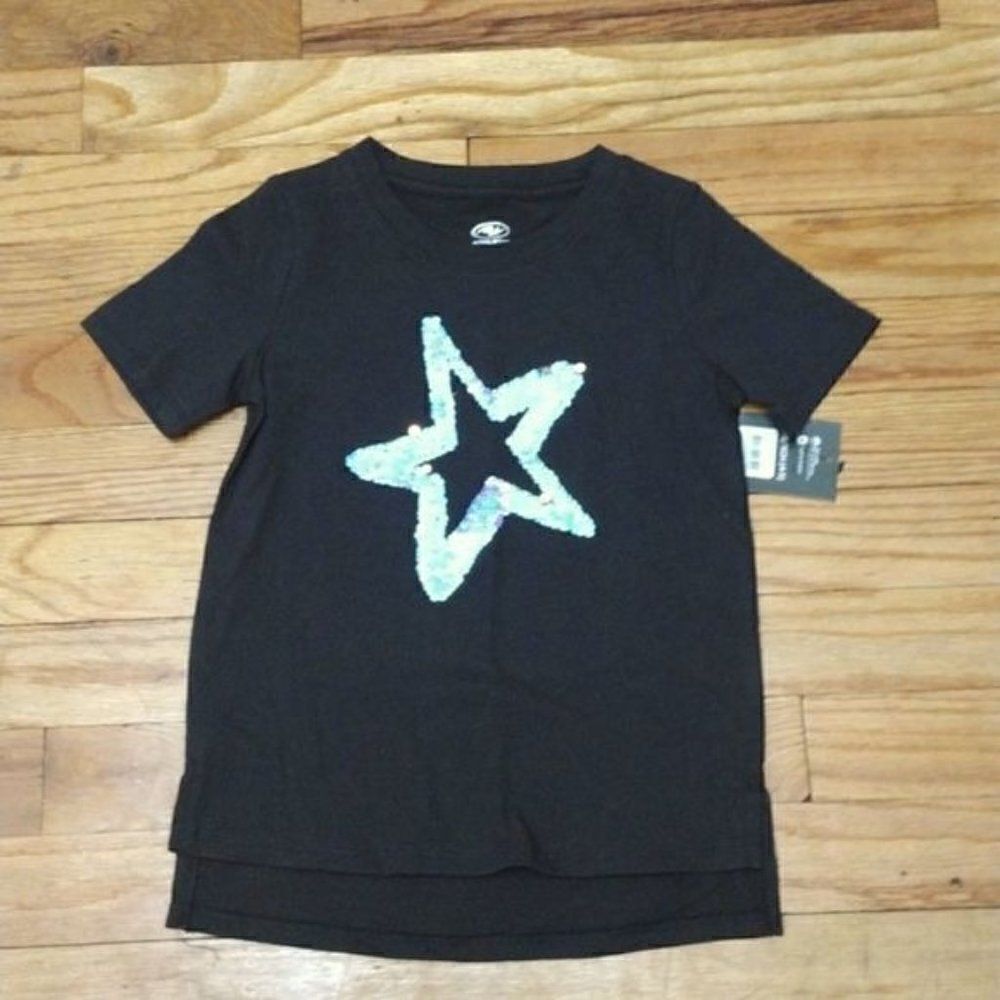 ❤️3/$15❤️ Athletic Works Girls Graphic Short Sleeve Shirt sz XS (4-5)